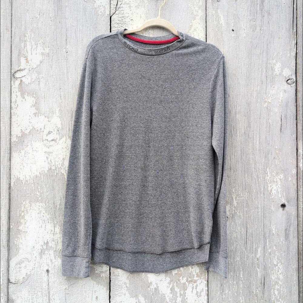 Ecko Unlimited Waffle Knit Pullover Grey Men's Med